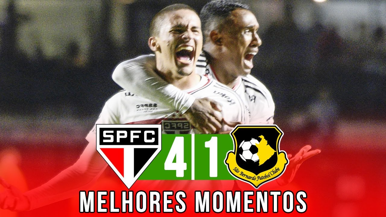 SÃO PAULO 4 X 1 SÃO BERNARDO | MELHORES MOMENTOS | QUARTAS DE FINAL ...