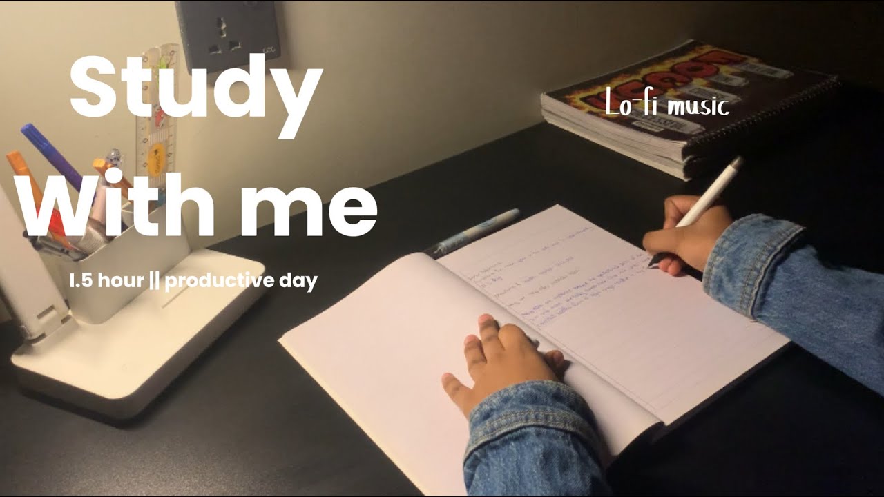 1.5 hours ☁️ Study With Me || Lo-Fi music || productivity || Elorastudyvlogs 