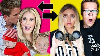 Switching HUSBANDS 24 HOUR CHALLENGE w\/ the Labrant Fam! | Rebecca Zamolo