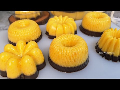 Puding Labu Kuning Lapis Coklat
