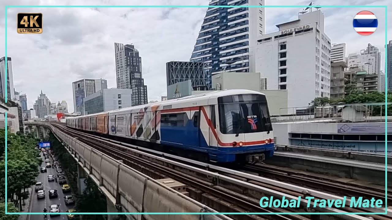 BTS Skytrain Ride Central Bangkok Thonglor To Ratchatewi Sukhumvit 🇹🇭 ...