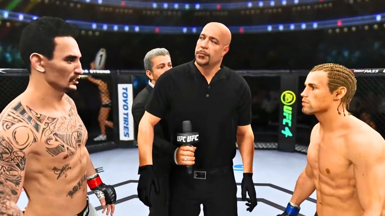Max Holloway vs Urijah Faber FULL FIGHT | UFC 4 AI Simulation Gameplay (CPU vs CPU)