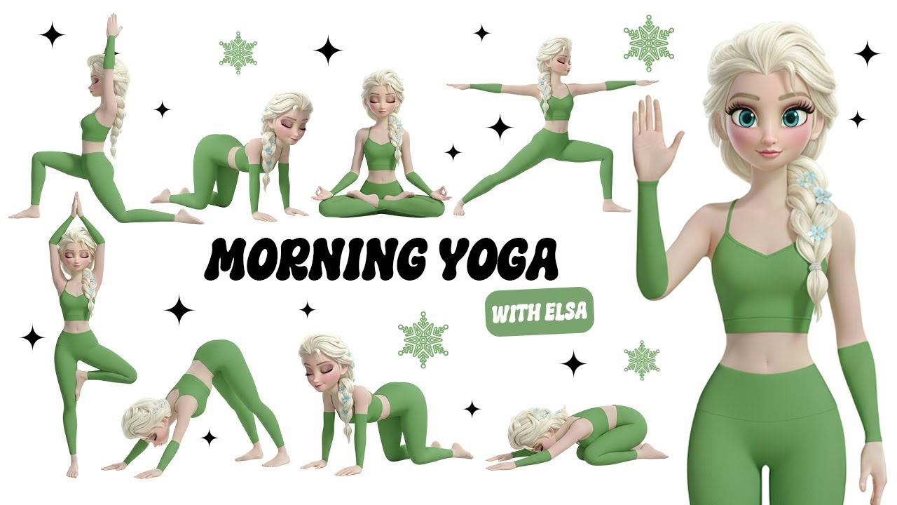 Morning Yoga For Kids With Elsa  | Yoga For Flexibility | Frozen Yoga For Children