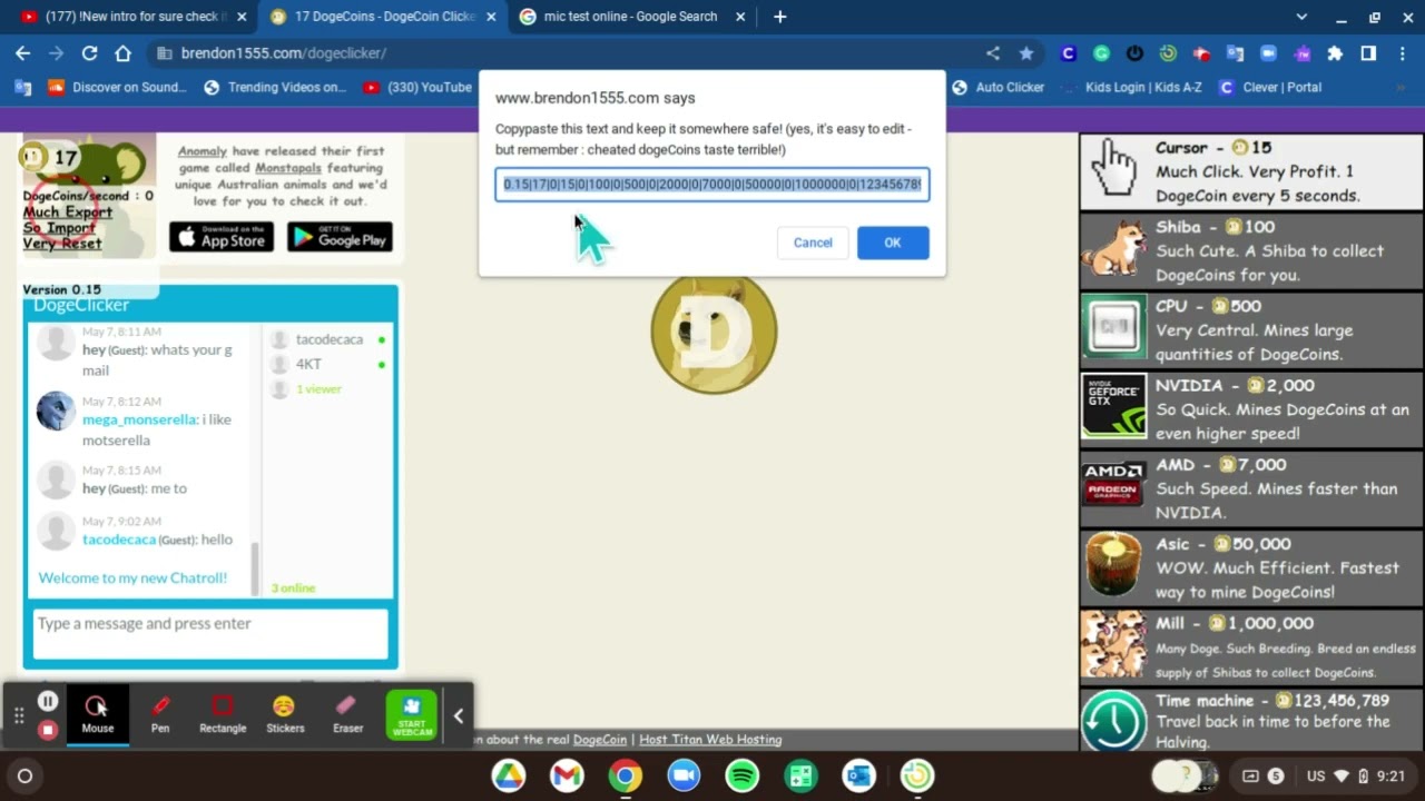 Dodge coin clicker hack super cool. - YouTube