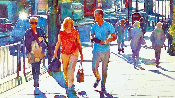 Painting a watercolour - London sunshine