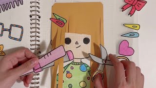 [💸paperdiy💸] Toca Boca Hair salon ✂️ tutorial 토카보카 미용실 종이놀이 ASMR