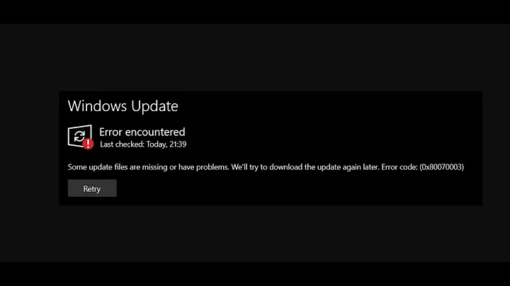Fix Windows 10 Update Error Code 0x80070003 Some Update Files Are Missing Or Have Problems
