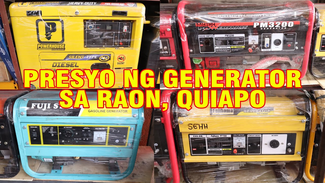 Magkano ang Generator Set sa Raon Quiapo? ft. Jaymark Powertool Trading