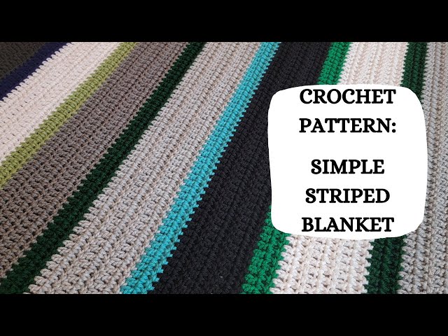 Grand Plaid Afghan Crocheté Main – Rayures Olive Green – 81x74 In – État Impeccable