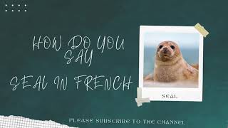 How do you say SEAL in French?