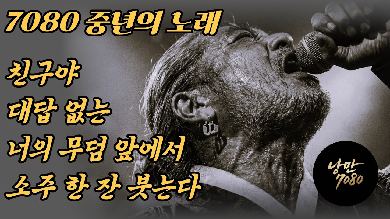🎵가슴 적시는 위로😔 친구야 대답 없는 너의 무덤 앞에서 소주 한 잔 붓는다 | 중년감성 발라드 노래 모음 |