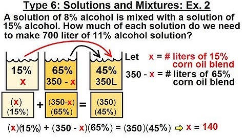Algebra - Ch. 2: Word Problem (19 of 46) Type 6: Solutions And Mixtures: Ex. 2