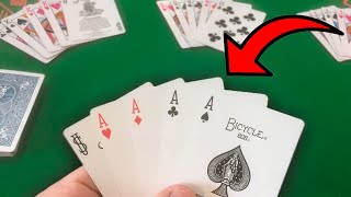 HOW TO DEAL 4 ACES TO YOURSELF / CARD TRICKS / CHEATING AT CARDS