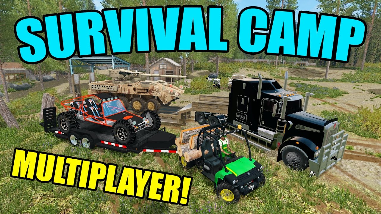 lets play a little game FARMING SIMULATOR 2017 | SURVIVAL CAMP | DOOMS DAY PREP | MULTIPLAYER