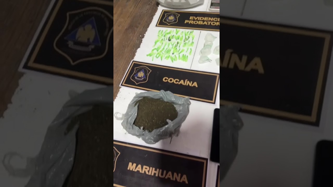 Dos hombres fueron detenidos por tenencia ilegal de arma de fuego y portación de drogas