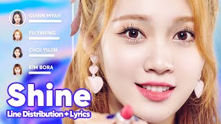 Girls Planet 999 - Shine (Line Distribution + Lyrics Karaoke) PATREON REQUESTED