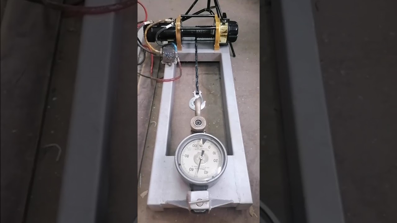 1. Проверка шариковых подшипников барабана лебедки под нагрузкой на стенде.