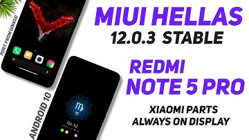 MIUI Hellas 12.0.3 Stable For Redmi Note 5 Pro | Android 10 | Xiaomi Parts, Fixed AOD | Smoothness