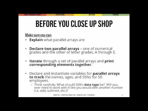 Parallel Arrays