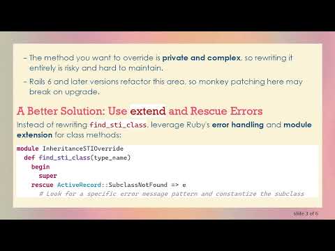 Monkey Patching find_sti_class in Rails 5.2 ActiveRecord: A Clean Approach