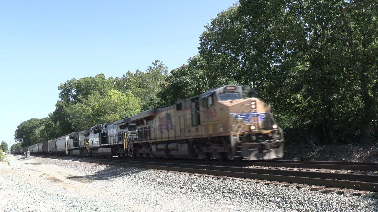 UNION PACIFIC UP GE AC45CCTE Southbound Grain Train on the Norfolk Southern Line