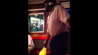 Man dancing while waiting for pizza. (south hill va.)