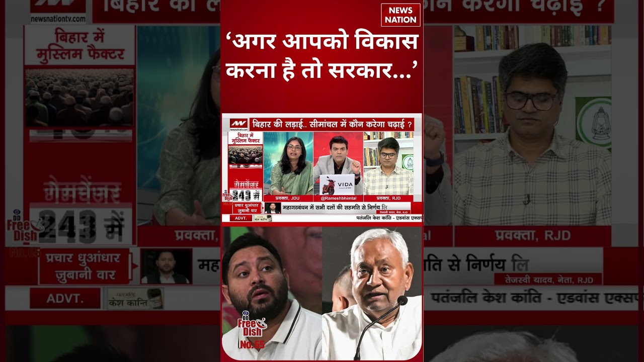 Bihar Muslim Voters: JDU प्रवक्ता ने Debate में कही बड़ी बात | 