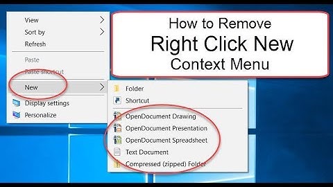 How to Remove Right Click New Items From Context Menu in Windows 10