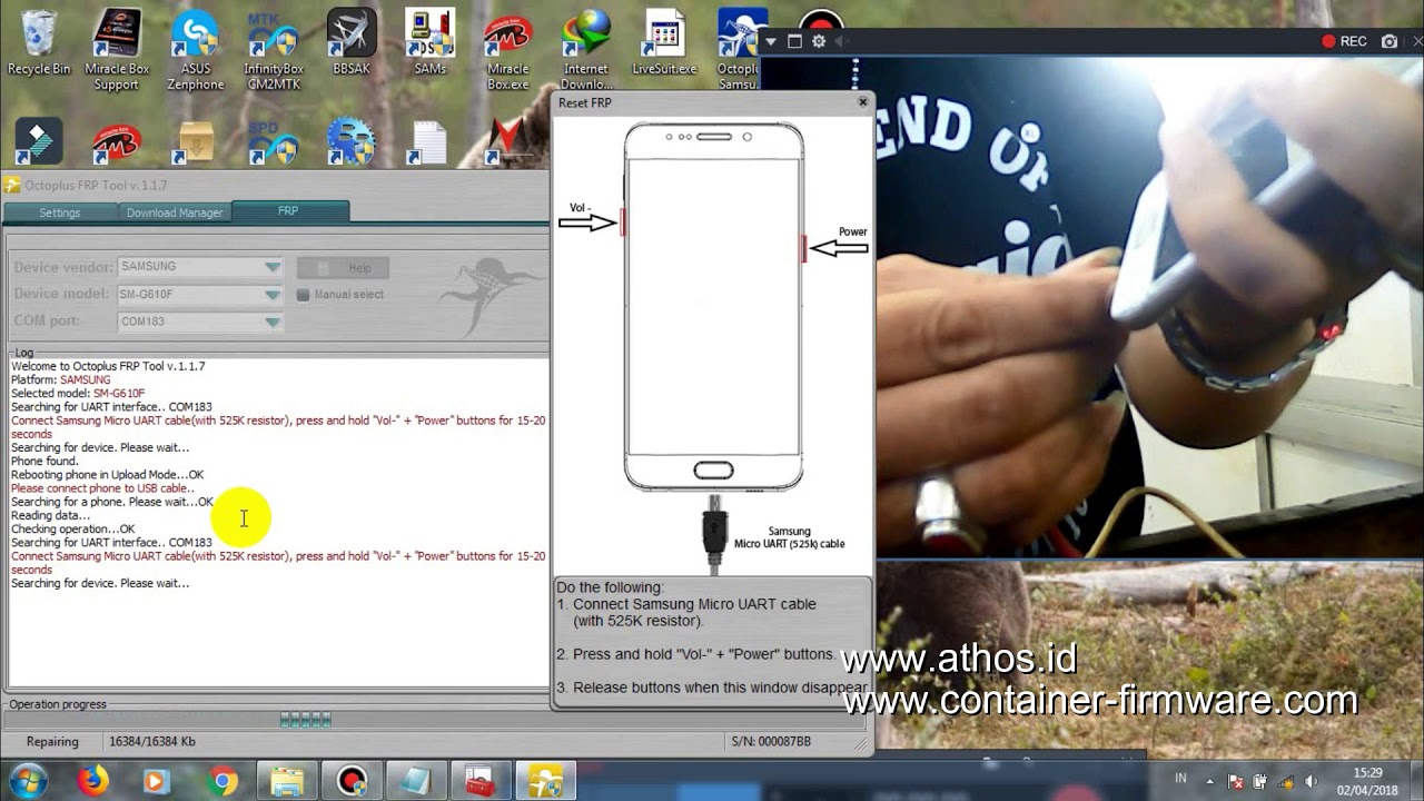 SM G610F New Security FRP Remove UART Octopus with Downgrade Sboot