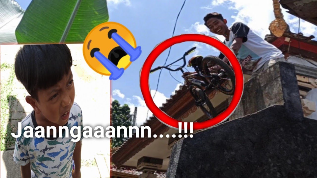 PRANK JATUHIN SEPEDANYA BOCIL DARI ATAS BALKON, SAMPAI NANGIS!  | Mikael TubeHD