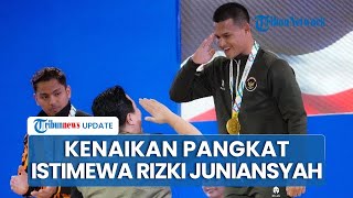 Raih Emas \u0026 Pecahkan Rekor Dunia, Rizki Juniansyah Terima Kenaikan Pangkat Istimewa Jadi Kapten TNI