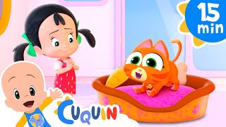 Cuquin plays with a little cat | Kids Education | Cleo & Cuquin screenshot 5