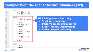[Excerpts] MIPS Assembly Language: Printing a Range of Natural Numbers Using Loops