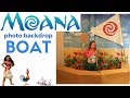 MOANA PARTY: how to make a boat &amp; sail photo backdrop