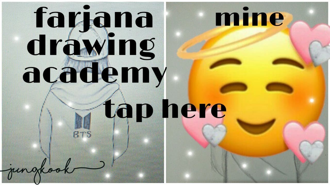 RECREATING FARJANA DRAWING ACADEMY SKETCH 🌸 BTS HOODIE GIRL🍂