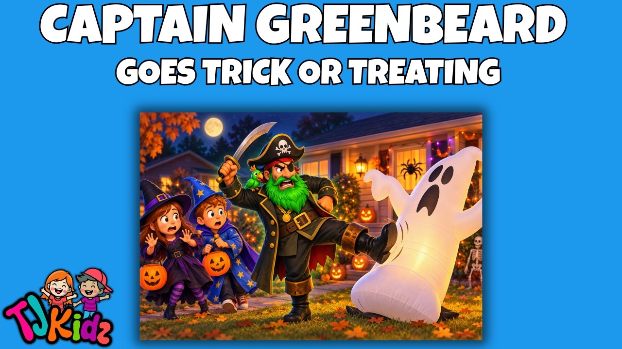 Captain Greenbeard Goes Trick-or-Treating - Funny Halloween Story for Kids