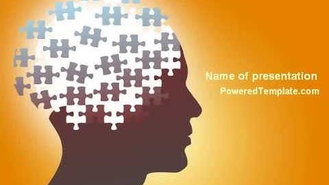 Puzzle Brain PowerPoint Template by PoweredTemplate.com