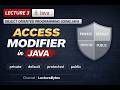 Access Modifiers in Java Explained| Public vs Private vs Protected VS Default in Java  | Lecture 3