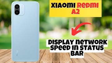 Redmi A2 Display network speed in status bar || Status bar settings || Display network speed