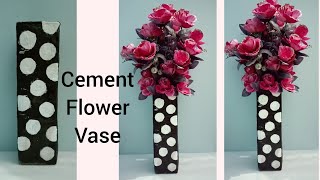 How to make flower vase with cardboard box || Cardboard box craft ||Paper flower vase || DIY Vase