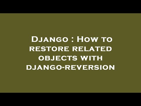 Django : How