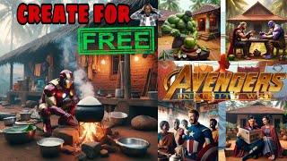 CRAZY AVENGERS AI IMAGES 🤯/Avengers Ai prompt images making video tutorial/Bing ai editing
