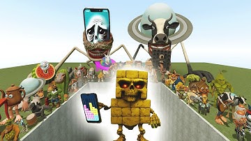 Anpali Babel Skeleton Bosses vs AI Brainrot Memes in Giant Pit – Gmod Chaos