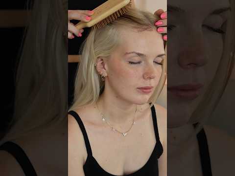 ASMR Relaxing Hair Brushing #shorts #asmr #asmrhair #hairbrushing