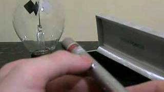 5mW green laser spinning a radiometer
