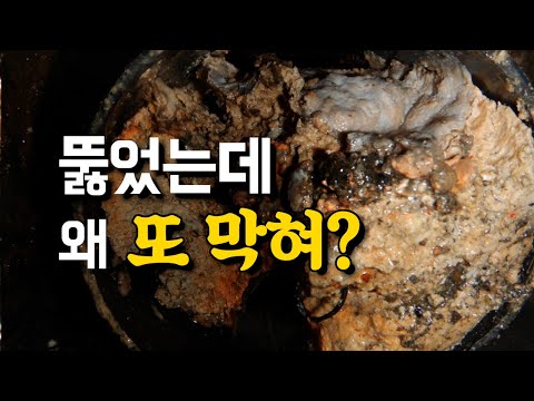 하수구 막힌 원인을 찾는게 중요한 이유 1년간 고생하다 제대로 뚫었습니다 