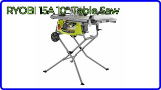 REVIEW (2026): RYOBI 15A 10" Table Saw. ESSENTIAL details.