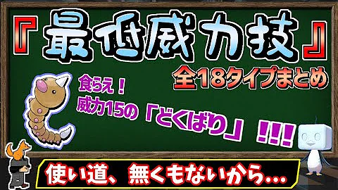 弱さを活かせ 全18タイプの 最低威力技 をまとめて 実際にダメージ計算もしてみました ポケモン剣盾 ゆっくり解説 Mp3