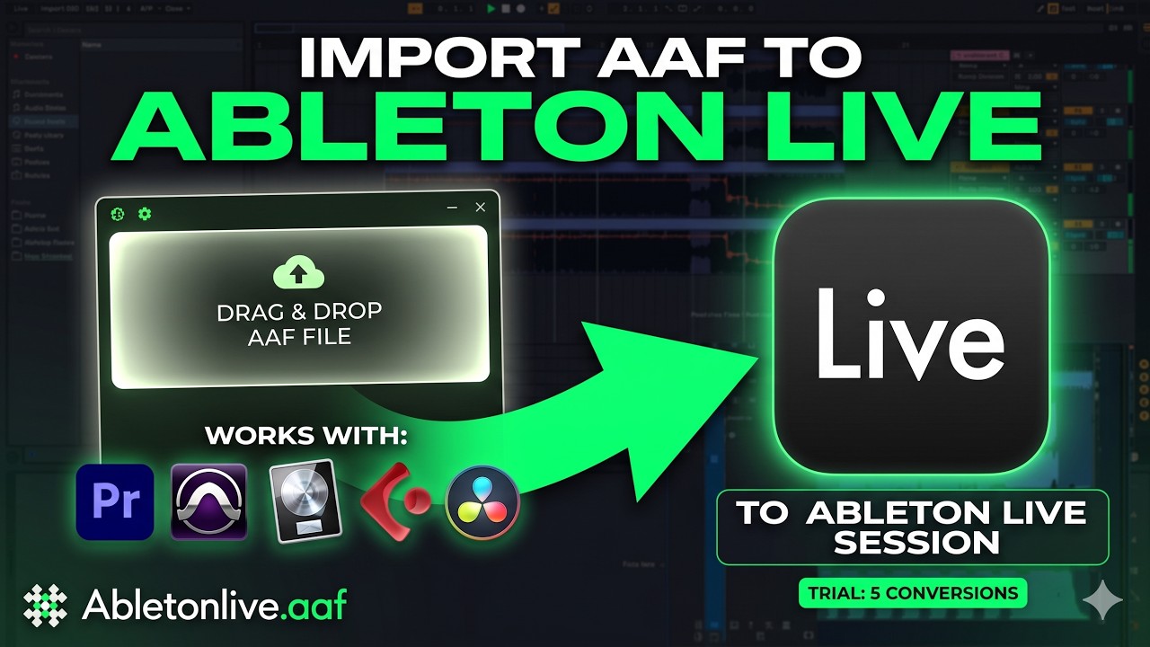 Import AAF files to Ableton Live using Abletonlive.aaf - YouTube