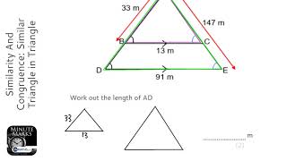 Similarity And Congruence: Similar Triangle in Triangle (Find Larger) (Grade 5) - Maths Revision